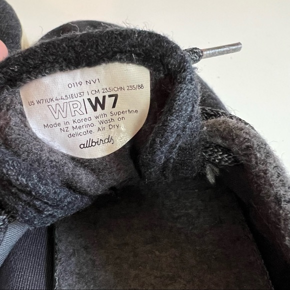 Allbirds Wool Runners Shoes Womens Gray Lace Up Running Casual Size 7 - Picture 9 of 10